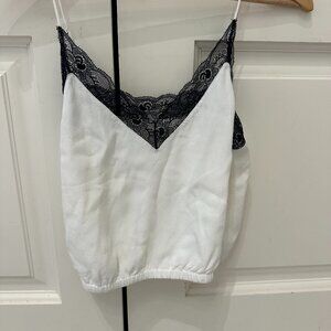 White Lace Detailing Tank Top